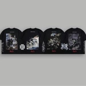 Graphic Black T-Shirts Set